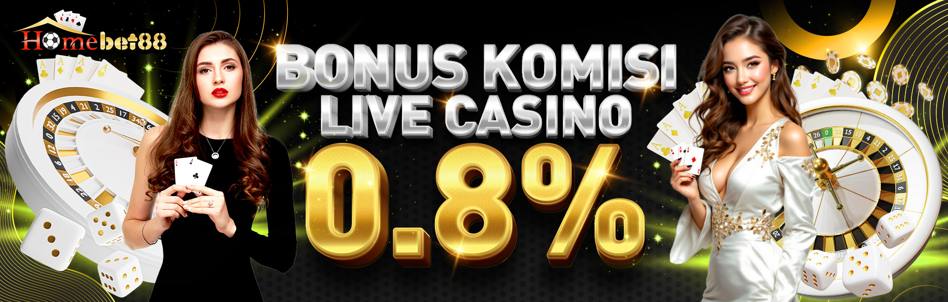 BONUS KOMISI LIVE CASINO 0.8%