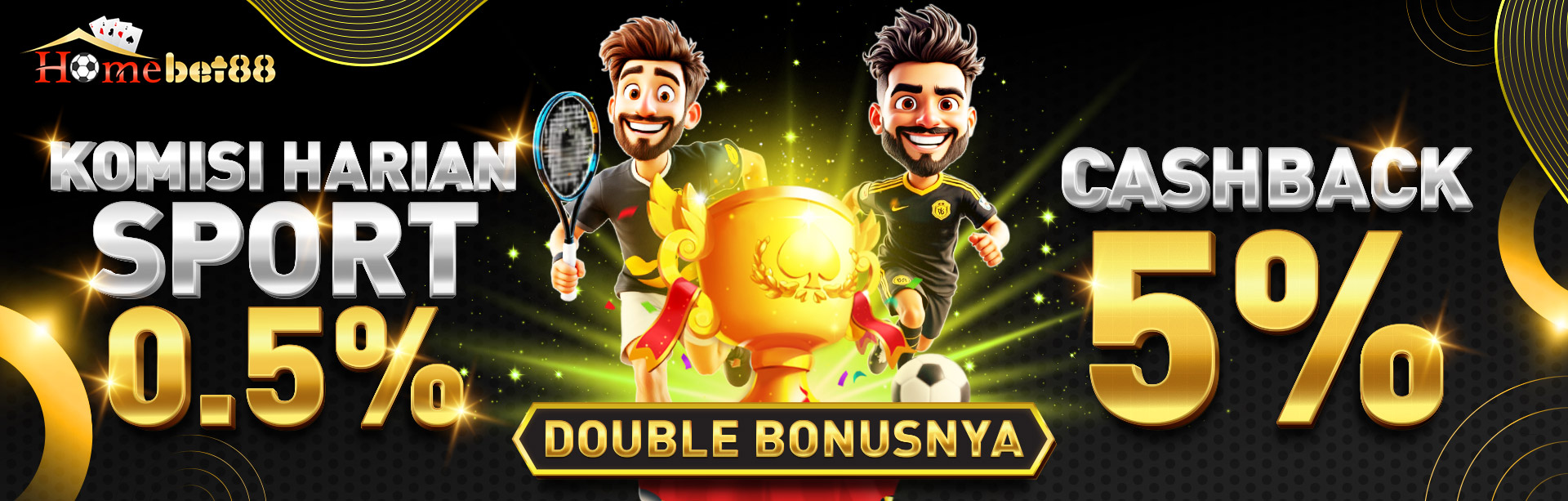 KOMISI HARIAN SPORT 0.5% & CASHBACK SPORT 5%