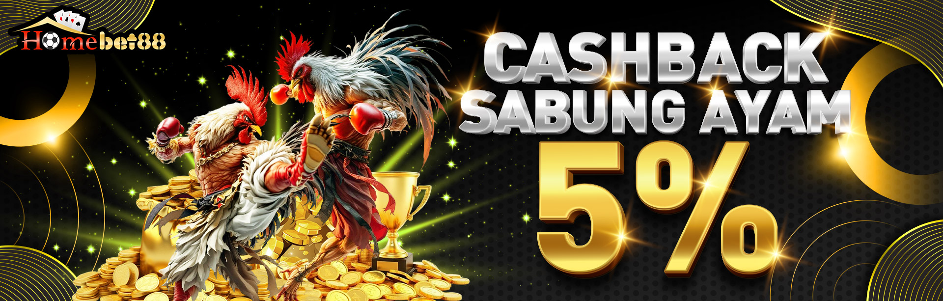 CASHBACK SABUNG AYAM 5%